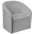 Kit Sofá Curvo França 140cm LD. e Poltrona Luiza Max Conforto, Elegância e Design Moderno Linho Cinza Claro