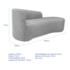 Kit Sofá Curvo França 140cm LD. e Poltrona Luiza Max Conforto, Elegância e Design Moderno Linho Cinza Claro