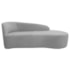 Kit Sofá Curvo França 140cm LD. e Poltrona Luiza Max Conforto, Elegância e Design Moderno Linho Cinza Claro