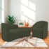Kit Sofá Curvo França 140cm LD. e Poltrona Luiza Max Conforto, Elegância e Design Moderno Linho Verde