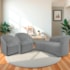 Kit Sofá Curvo França 160cm L.E e 2 Poltronas Luiza Max Conforto, Elegância e Design Moderno Bouclé Cinza