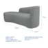 Kit Sofá Curvo França 160cm L.E e 2 Poltronas Luiza Max Conforto, Elegância e Design Moderno Bouclé Cinza