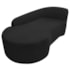 Kit Sofá Curvo França 160cm L.E e 2 Poltronas Luiza Max Conforto, Elegância e Design Moderno Bouclé Preto