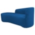 Kit Sofá Curvo França 160cm L.E e 2 Poltronas Luiza Max Conforto, Elegância e Design Moderno Linho Azul Royal