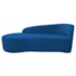 Kit Sofá Curvo França 160cm L.E e 2 Poltronas Luiza Max Conforto, Elegância e Design Moderno Linho Azul Royal