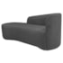 Kit Sofá Curvo França 160cm L.E e 2 Poltronas Luiza Max Conforto, Elegância e Design Moderno Linho Cinza Escuro