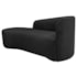 Kit Sofá Curvo França 160cm L.E e 2 Poltronas Luiza Max Conforto, Elegância e Design Moderno Linho Preto