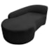 Kit Sofá Curvo França 160cm L.E e 2 Poltronas Luiza Max Conforto, Elegância e Design Moderno Linho Preto