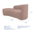 Kit Sofá Curvo França 160cm L.E e 2 Poltronas Luiza Max Conforto, Elegância e Design Moderno Linho Rose