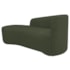 Kit Sofá Curvo França 160cm L.E e 2 Poltronas Luiza Max Conforto, Elegância e Design Moderno Linho Verde