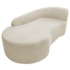 Kit Sofá Curvo França 160cm L.E e Poltrona Luiza Max Conforto, Elegância e Design Moderno Bouclé Bege