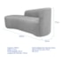 Kit Sofá Curvo França 160cm L.E e Poltrona Luiza Max Conforto, Elegância e Design Moderno Linho Cinza Claro