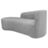 Kit Sofá Curvo França 160cm L.E e Poltrona Luiza Max Conforto, Elegância e Design Moderno Linho Cinza Claro