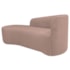 Kit Sofá Curvo França 160cm L.E e Poltrona Luiza Max Conforto, Elegância e Design Moderno Linho Rose