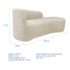 Kit Sofá Curvo França 160cm LD. e 2 Poltronas Luiza Max Conforto, Elegância e Design Moderno Bouclé Bege