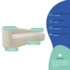 Kit Sofá Curvo França 160cm LD. e 2 Poltronas Luiza Max Conforto, Elegância e Design Moderno Bouclé Bege