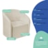 Kit Sofá Curvo França 160cm LD. e 2 Poltronas Luiza Max Conforto, Elegância e Design Moderno Bouclé Bege
