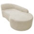 Kit Sofá Curvo França 160cm LD. e 2 Poltronas Luiza Max Conforto, Elegância e Design Moderno Bouclé Bege