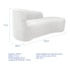 Kit Sofá Curvo França 160cm LD. e 2 Poltronas Luiza Max Conforto, Elegância e Design Moderno Bouclé Branco