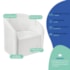 Kit Sofá Curvo França 160cm LD. e 2 Poltronas Luiza Max Conforto, Elegância e Design Moderno Bouclé Branco