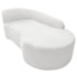 Kit Sofá Curvo França 160cm LD. e 2 Poltronas Luiza Max Conforto, Elegância e Design Moderno Bouclé Branco