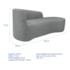 Kit Sofá Curvo França 160cm LD. e 2 Poltronas Luiza Max Conforto, Elegância e Design Moderno Bouclé Cinza