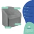 Kit Sofá Curvo França 160cm LD. e 2 Poltronas Luiza Max Conforto, Elegância e Design Moderno Bouclé Cinza