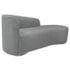 Kit Sofá Curvo França 160cm LD. e 2 Poltronas Luiza Max Conforto, Elegância e Design Moderno Bouclé Cinza