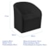 Kit Sofá Curvo França 160cm LD. e 2 Poltronas Luiza Max Conforto, Elegância e Design Moderno Bouclé Preto