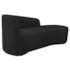 Kit Sofá Curvo França 160cm LD. e 2 Poltronas Luiza Max Conforto, Elegância e Design Moderno Bouclé Preto