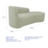 Kit Sofá Curvo França 160cm LD. e 2 Poltronas Luiza Max Conforto, Elegância e Design Moderno Bouclé Verde Oliva