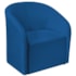 Kit Sofá Curvo França 160cm LD. e 2 Poltronas Luiza Max Conforto, Elegância e Design Moderno Linho Azul Royal