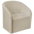 Kit Sofá Curvo França 160cm LD. e 2 Poltronas Luiza Max Conforto, Elegância e Design Moderno Linho Bege