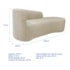 Kit Sofá Curvo França 160cm LD. e 2 Poltronas Luiza Max Conforto, Elegância e Design Moderno Linho Bege