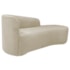 Kit Sofá Curvo França 160cm LD. e 2 Poltronas Luiza Max Conforto, Elegância e Design Moderno Linho Bege