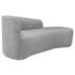 Kit Sofá Curvo França 160cm LD. e 2 Poltronas Luiza Max Conforto, Elegância e Design Moderno Linho Cinza Claro