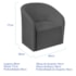Kit Sofá Curvo França 160cm LD. e 2 Poltronas Luiza Max Conforto, Elegância e Design Moderno Linho Cinza Escuro