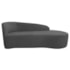 Kit Sofá Curvo França 160cm LD. e 2 Poltronas Luiza Max Conforto, Elegância e Design Moderno Linho Cinza Escuro