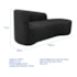 Kit Sofá Curvo França 160cm LD. e 2 Poltronas Luiza Max Conforto, Elegância e Design Moderno Linho Preto