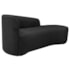 Kit Sofá Curvo França 160cm LD. e 2 Poltronas Luiza Max Conforto, Elegância e Design Moderno Linho Preto