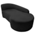 Kit Sofá Curvo França 160cm LD. e 2 Poltronas Luiza Max Conforto, Elegância e Design Moderno Linho Preto