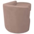 Kit Sofá Curvo França 160cm LD. e 2 Poltronas Luiza Max Conforto, Elegância e Design Moderno Linho Rose