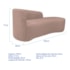 Kit Sofá Curvo França 160cm LD. e 2 Poltronas Luiza Max Conforto, Elegância e Design Moderno Linho Rose