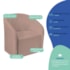 Kit Sofá Curvo França 160cm LD. e 2 Poltronas Luiza Max Conforto, Elegância e Design Moderno Linho Rose