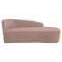 Kit Sofá Curvo França 160cm LD. e 2 Poltronas Luiza Max Conforto, Elegância e Design Moderno Linho Rose