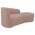 Kit Sofá Curvo França 160cm LD. e 2 Poltronas Luiza Max Conforto, Elegância e Design Moderno Linho Rose