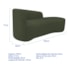 Kit Sofá Curvo França 160cm LD. e 2 Poltronas Luiza Max Conforto, Elegância e Design Moderno Linho Verde