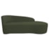 Kit Sofá Curvo França 160cm LD. e 2 Poltronas Luiza Max Conforto, Elegância e Design Moderno Linho Verde