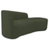 Kit Sofá Curvo França 160cm LD. e 2 Poltronas Luiza Max Conforto, Elegância e Design Moderno Linho Verde