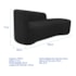 Kit Sofá Curvo França 160cm LD. e Poltrona Luiza Max Conforto, Elegância e Design Moderno Bouclé Preto